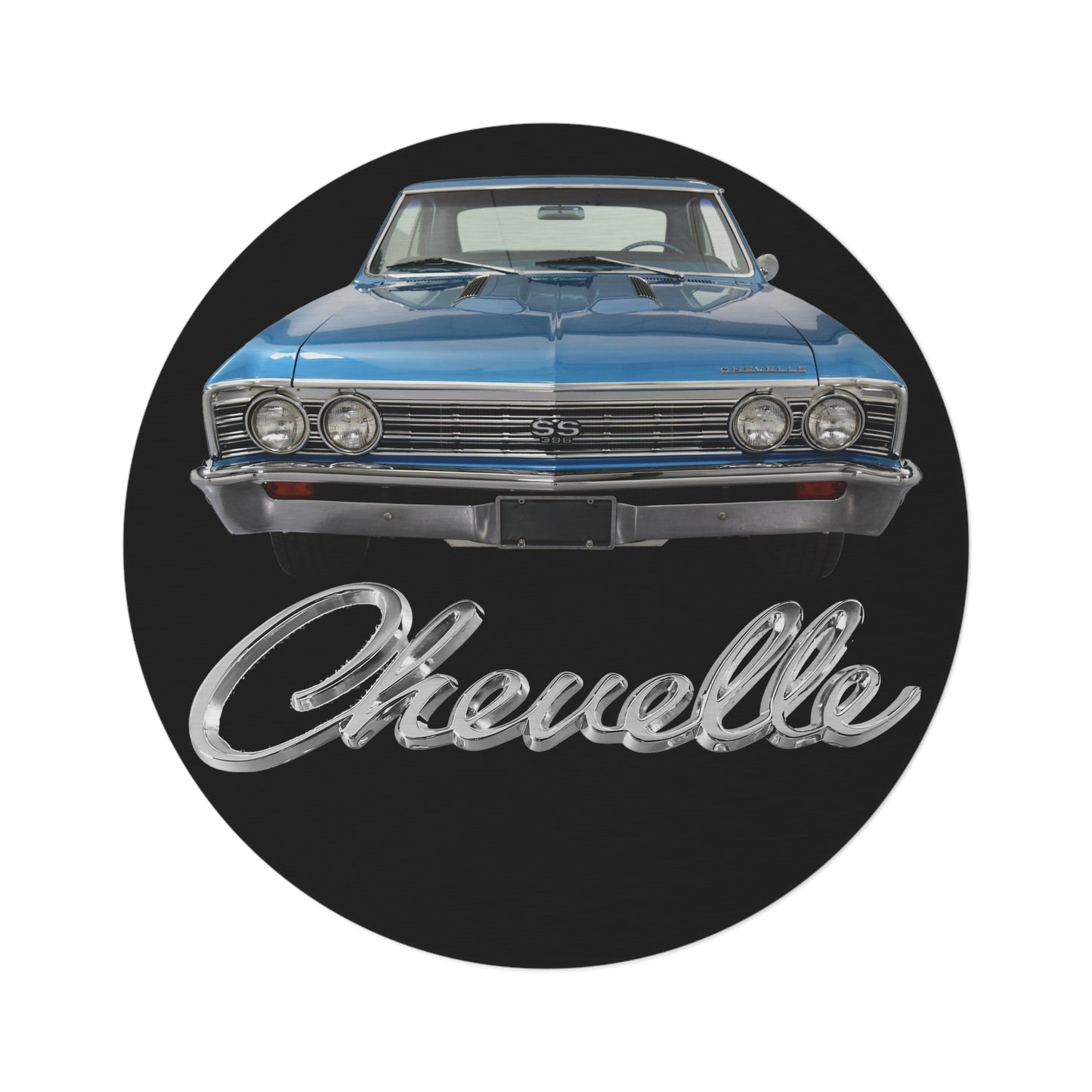 1967 Chevelle Round Rug Car Guy Gift Man Cave Office Firebird Trans Am Classic Muscle Car Guy Gift,lover,Camaro,hot rod