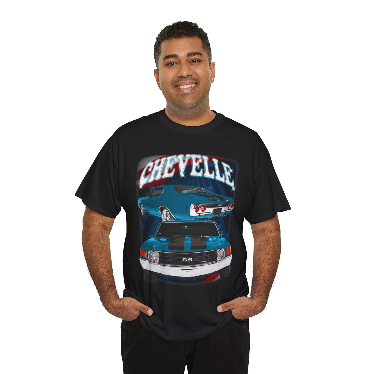 Blue 1972 Chevelle Unisex Heavy Cotton Tee T Shirt muscle car Great Gift