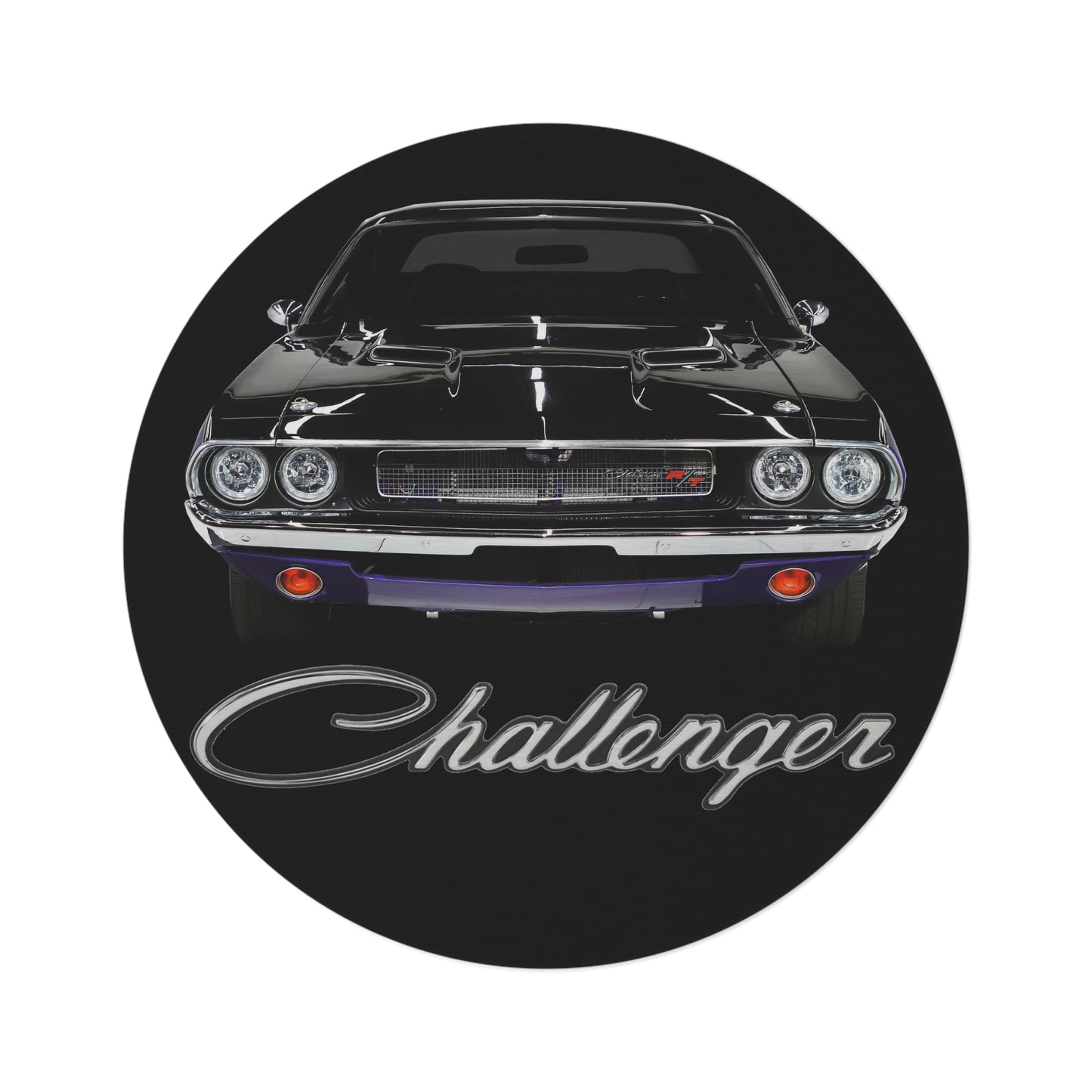 1970 Challenger Round Rug classic,hot Rod, challenger charger,trans Am Car Guy Gift,nova,corvette