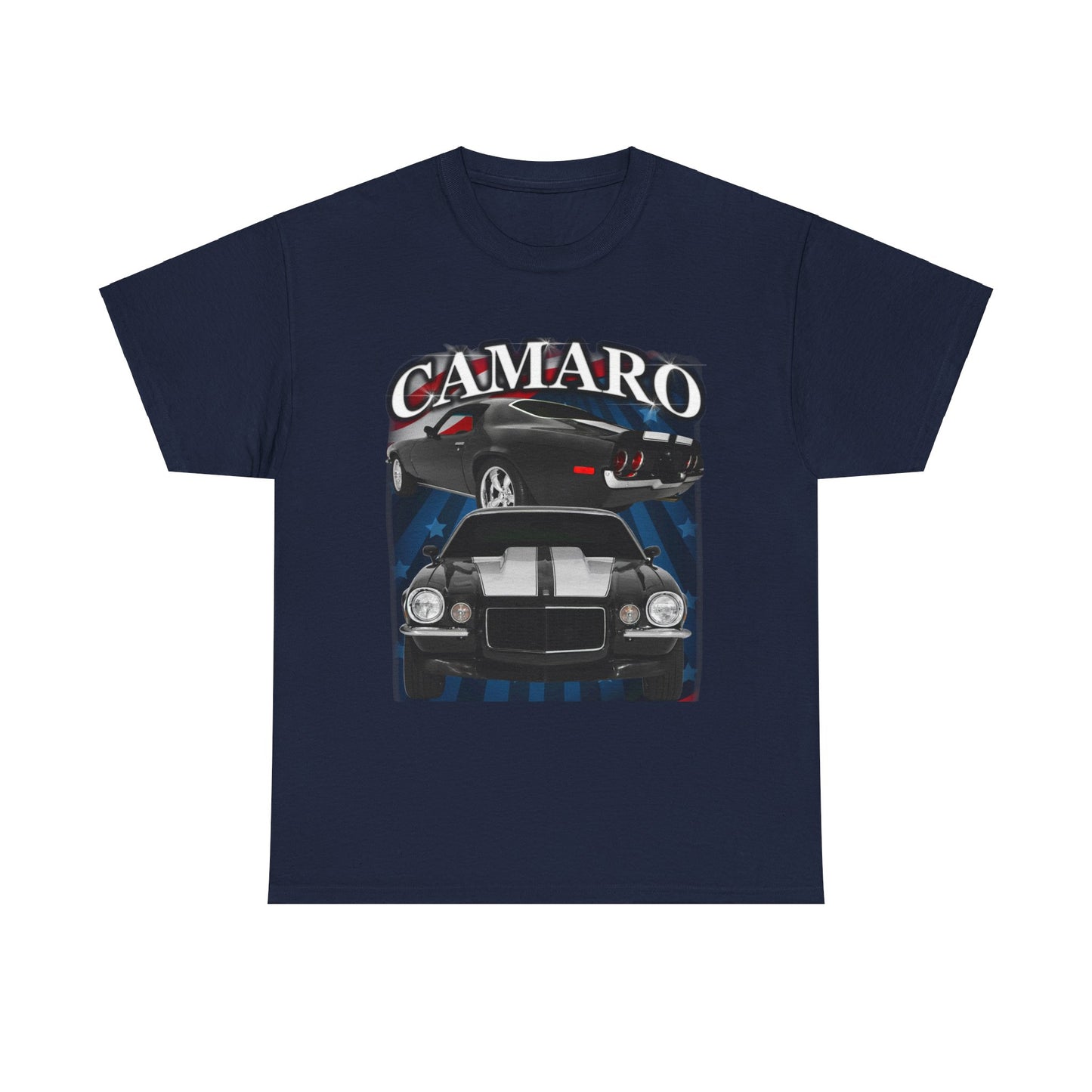 Black w white Stripe 1970 Camaro Unisex Heavy Cotton Tee T Shirt muscle car Gift