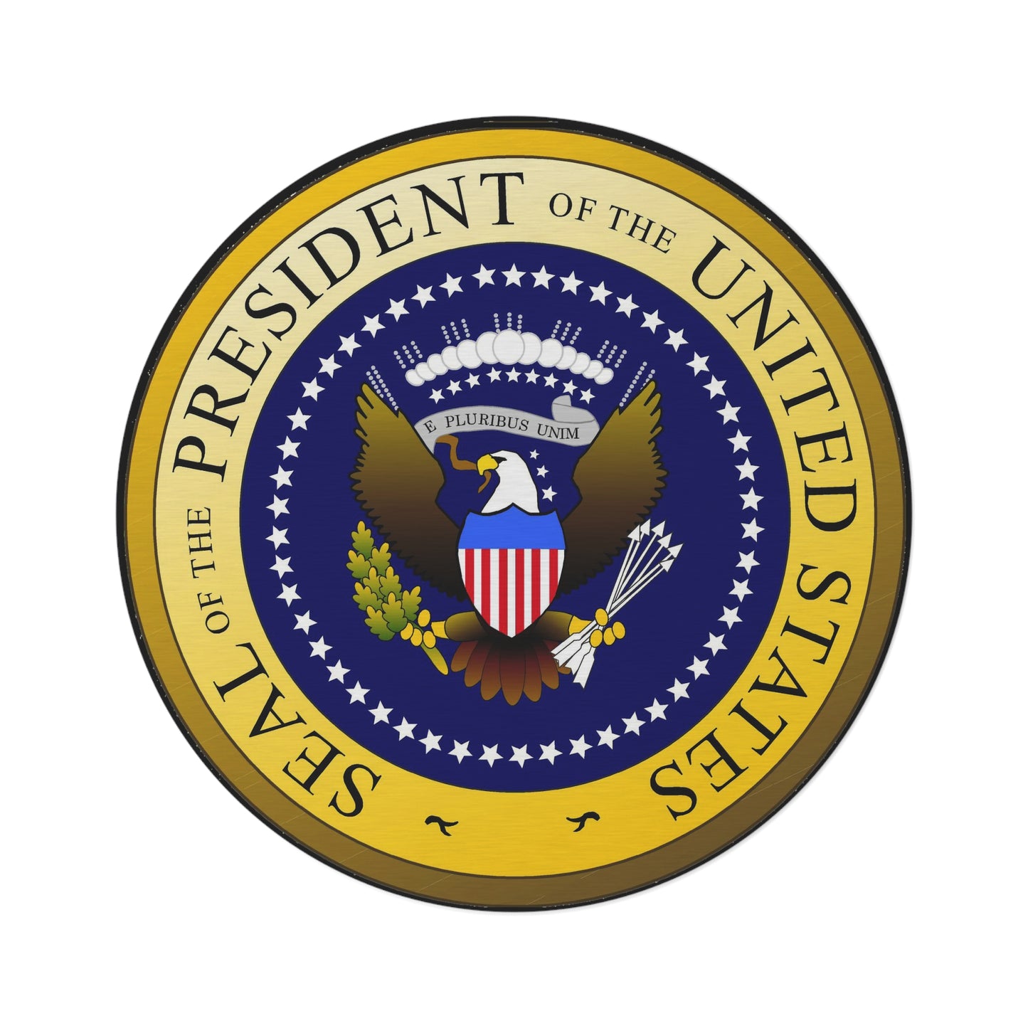 Round Rug Seal Of The President Of The United States Car Guy Gift Man Cave Office