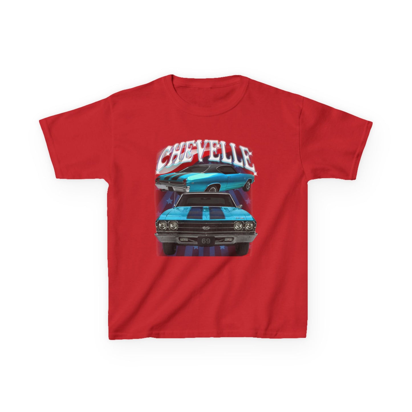 Turquoise Blue Green 1969 Chevelle Kids Heavy Cotton Tee T Shirt Great Gift