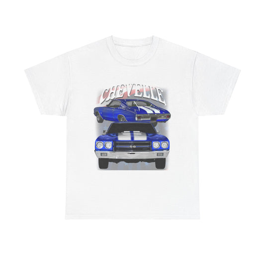 Blue 1970 Chevelle Unisex Heavy Cotton Tee T Shirt muscle car Great Gift