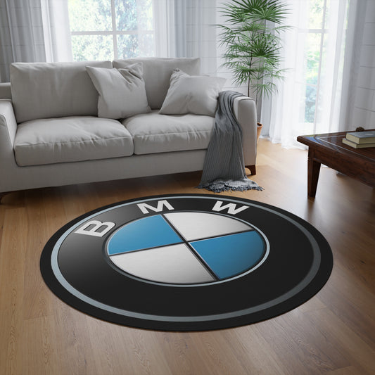 BMW Round Rug Car Guy Gift Man Cave Office