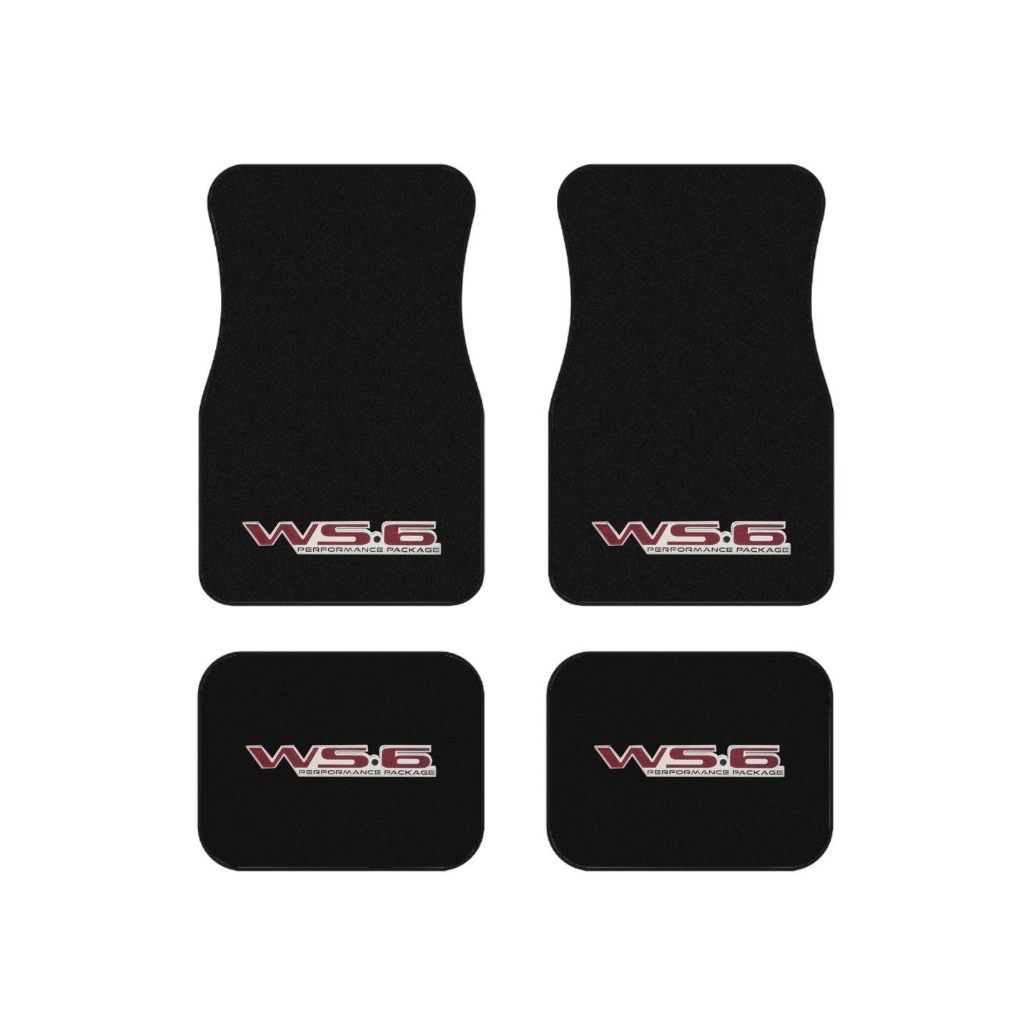 Dark Grey, WS-6 WS6, Red Logo, Firebird Trans Am, Set of 4 Car Mats,Gift