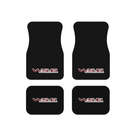 Dark Grey, WS-6 WS6, Red Logo, Firebird Trans Am, Set of 4 Car Mats,Gift