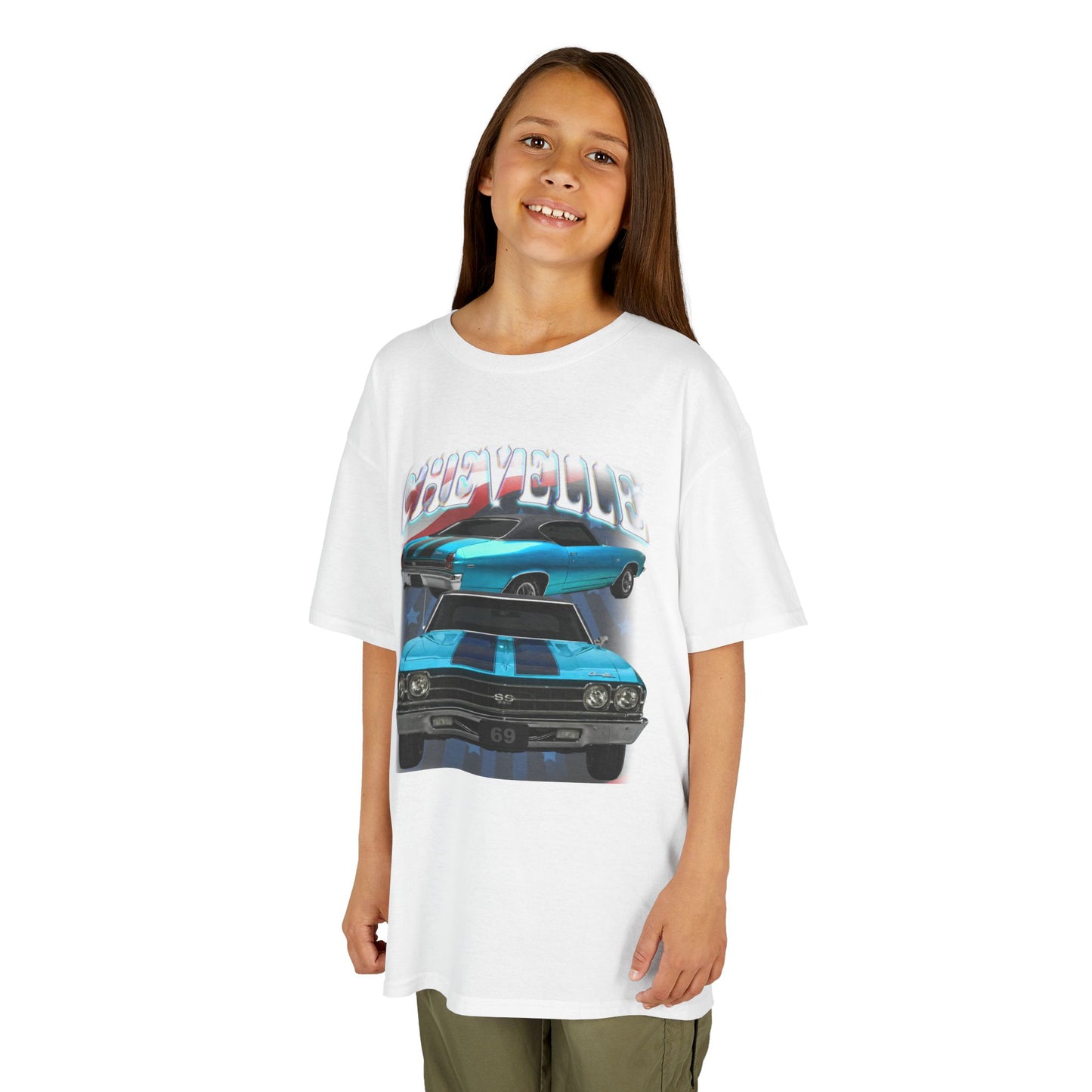 Turquoise Blue Green 1969 Chevelle Kids Heavy Cotton Tee T Shirt Great Gift