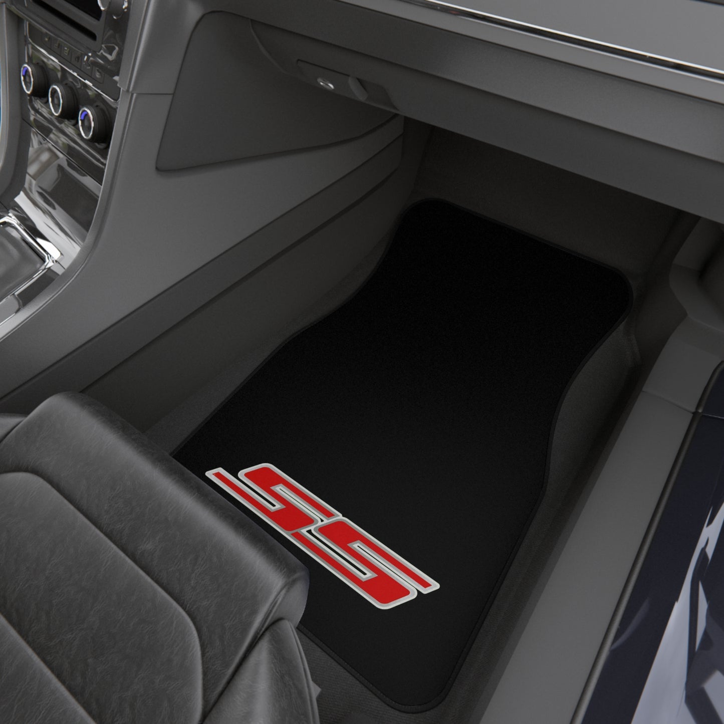 SS Logo, Camaro Silverado Corvette, Set of 4 Car Mats,Gift,Thin V1