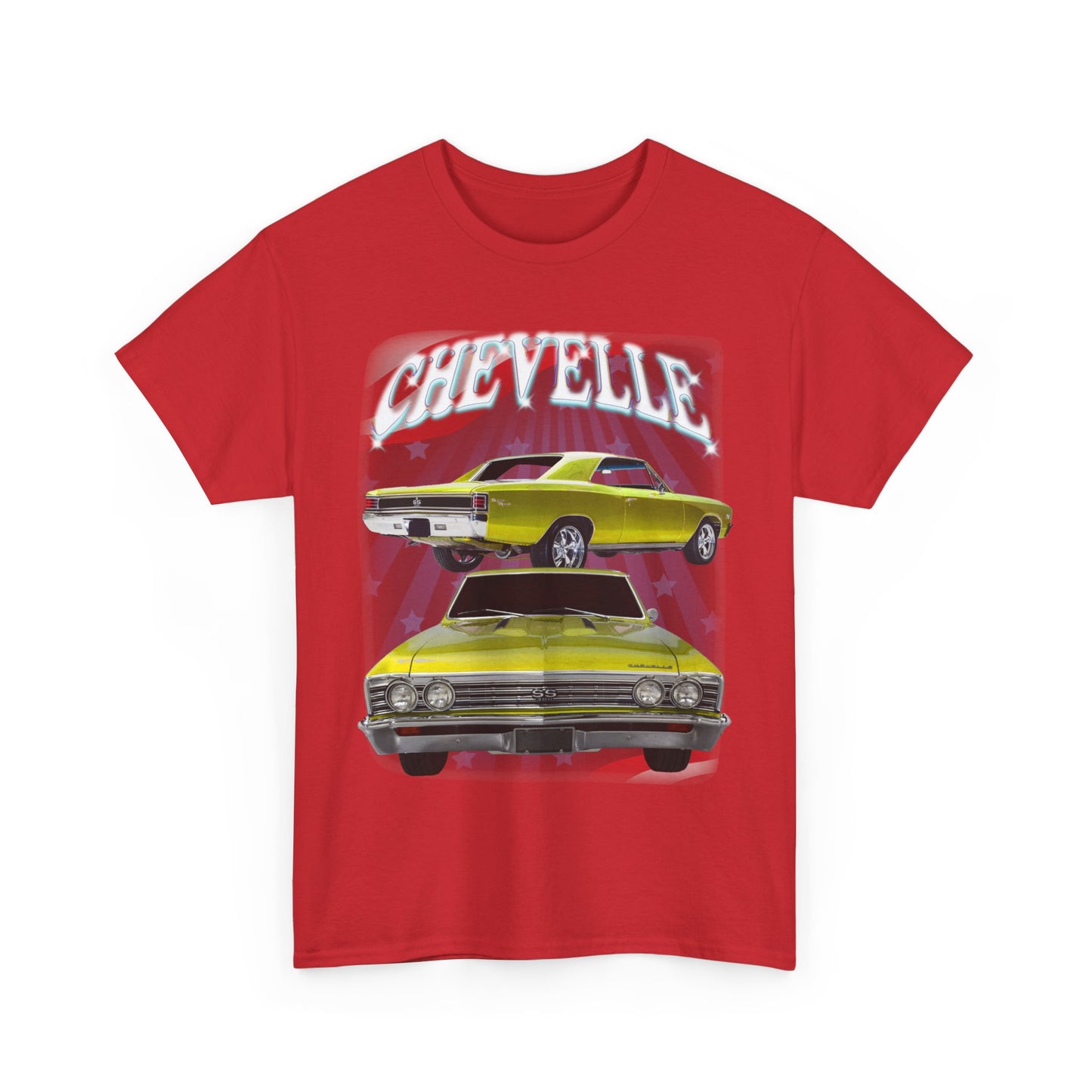 Yellow 1967 Chevelle Unisex Heavy Cotton Tee T Shirt muscle car Great Gift