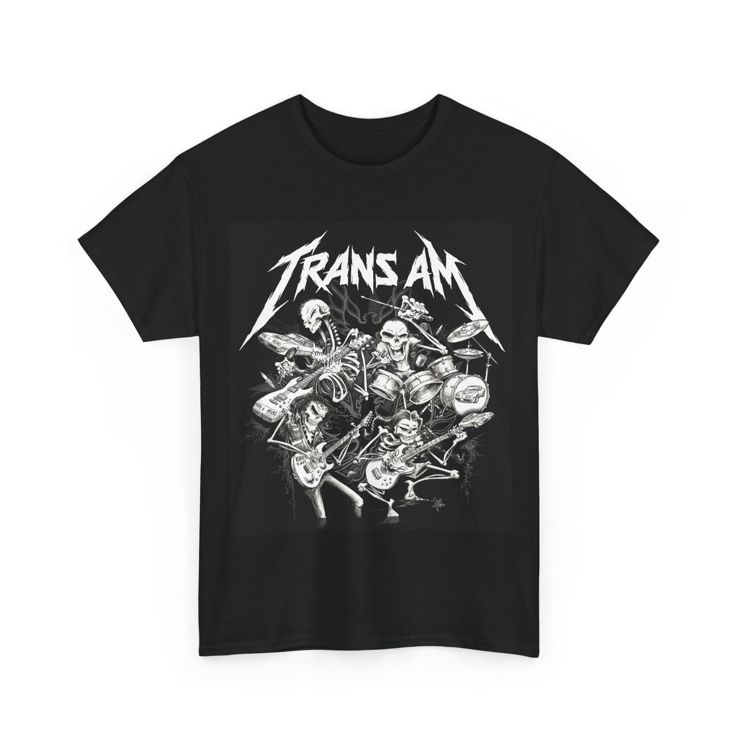 Trans AM Classic Muscle Car Guy Gift, T Shirt Tshirt Skull Guitar v1