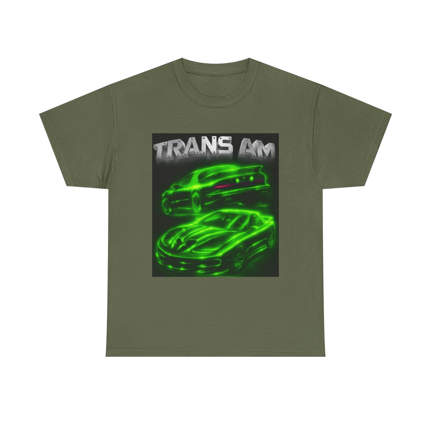 Green Fourth Gen 4th Trans Am Firebird Heavy Cotton Tee T Shirt car Great Gift