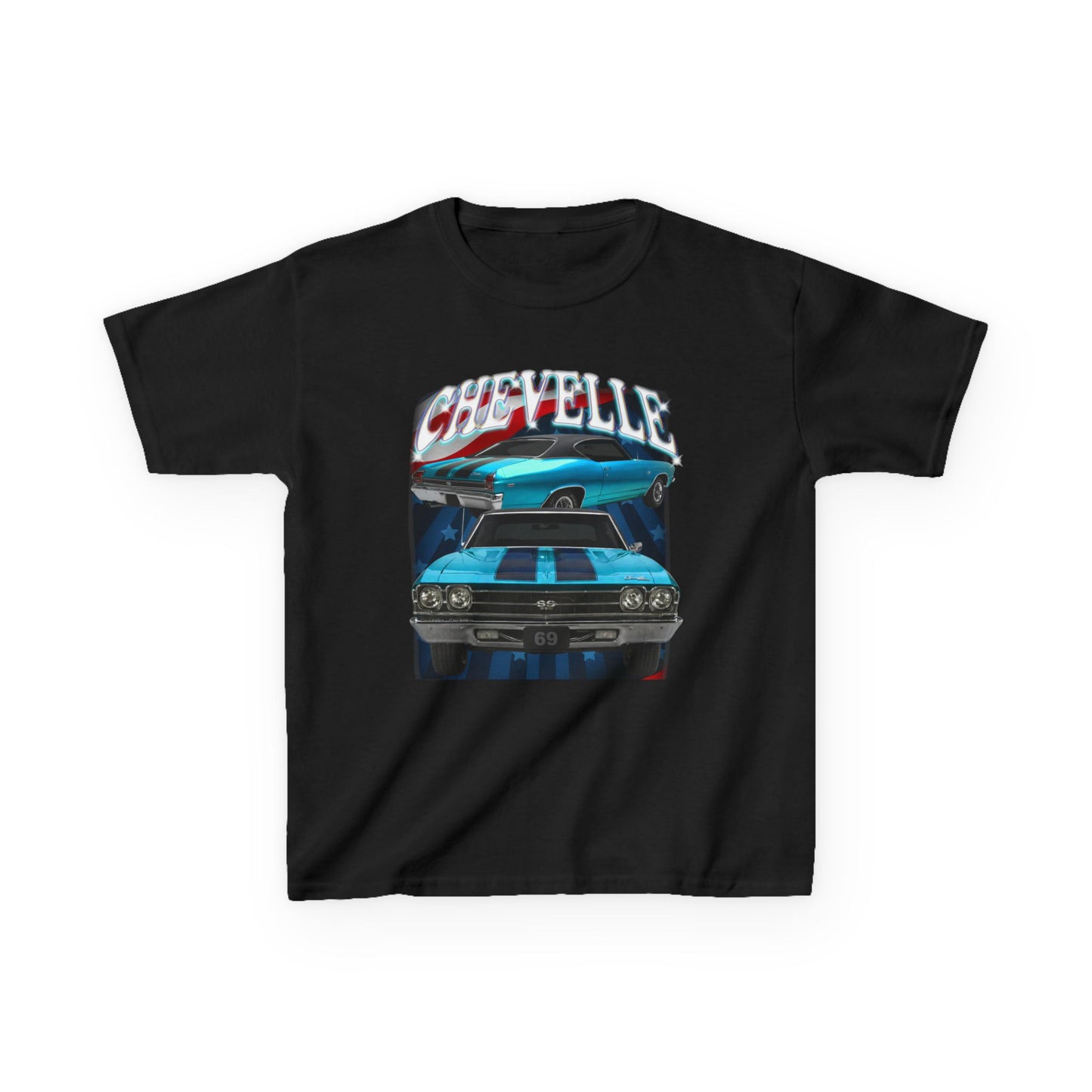 Turquoise Blue Green 1969 Chevelle Kids Heavy Cotton Tee T Shirt Great Gift