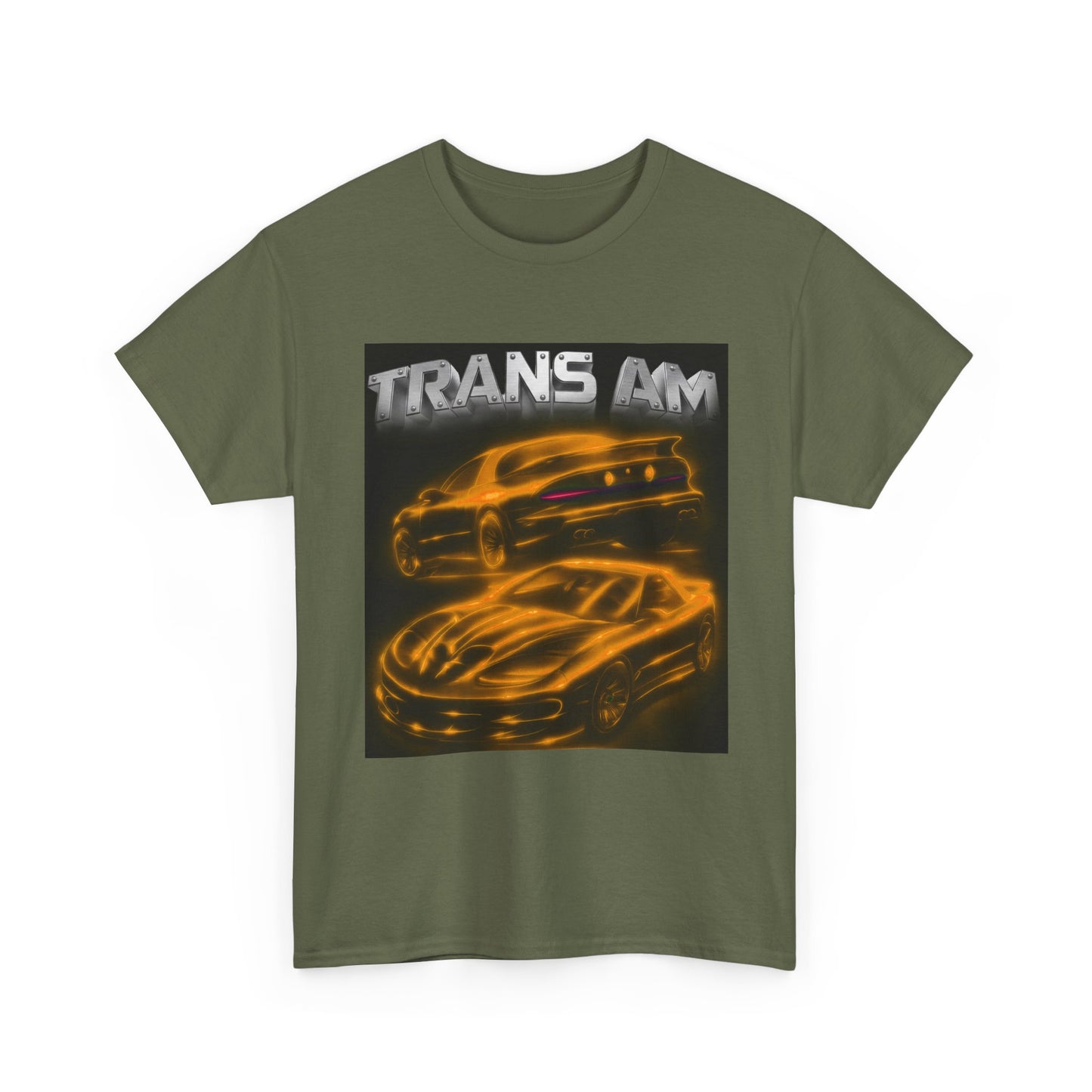 Orange Fourth Gen 4th Trans Am Firebird Heavy Cotton Tee T Shirt car Great Gift