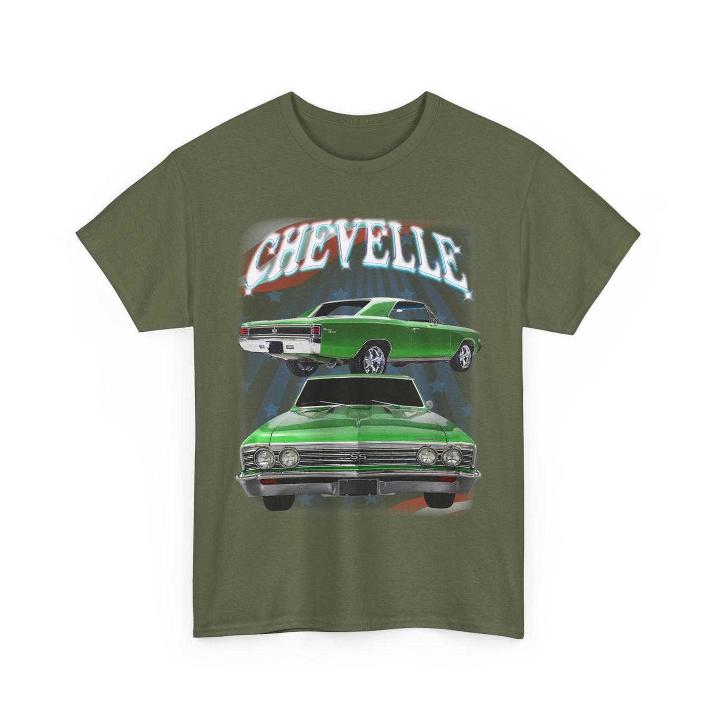 Green 1967 Chevelle Unisex Heavy Cotton Tee T Shirt muscle car Great Gift