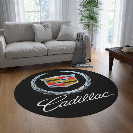 Cadillac Round Rug Car Guy Gift Man Cave Office