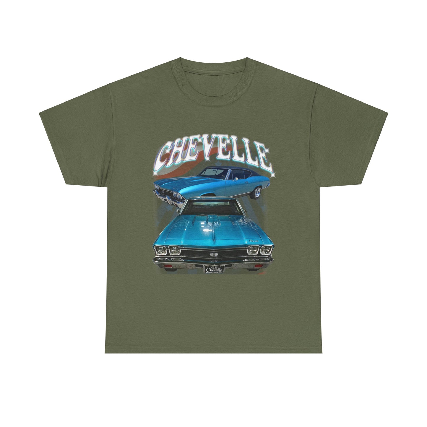 Turquoise Blue Green 1968 Chevelle Unisex Heavy Cotton Tee T Shirt Great Gift