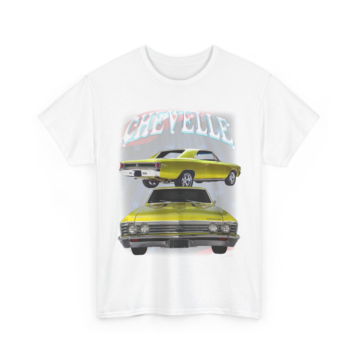 Yellow 1967 Chevelle Unisex Heavy Cotton Tee T Shirt muscle car Great Gift