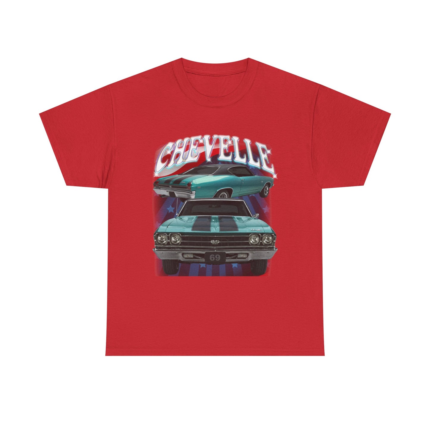 1969 Turquoise,black stripes,Chevelle Unisex Heavy Cotton Tee T Shirt Great Gift