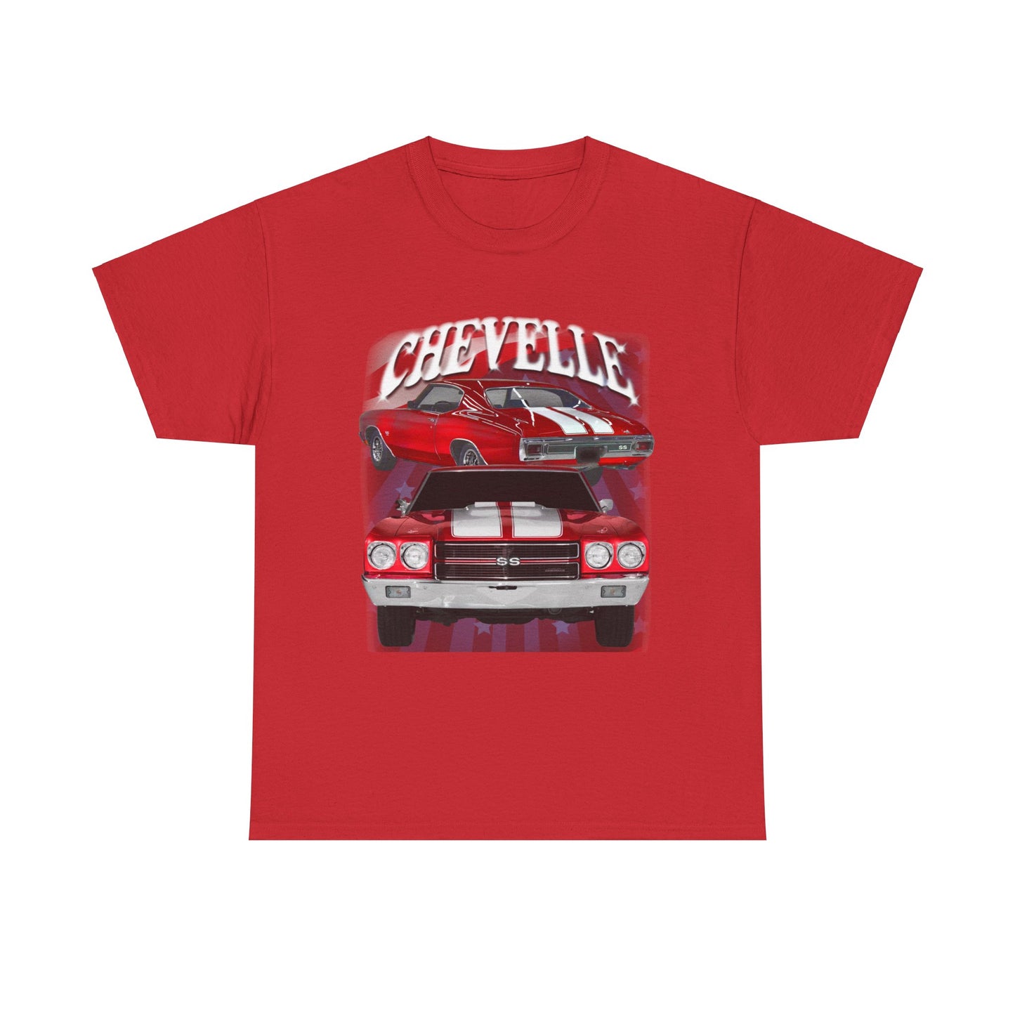Red w White Stripe 1970 Chevelle Unisex Heavy Cotton Tee T Shirt muscle car Gift