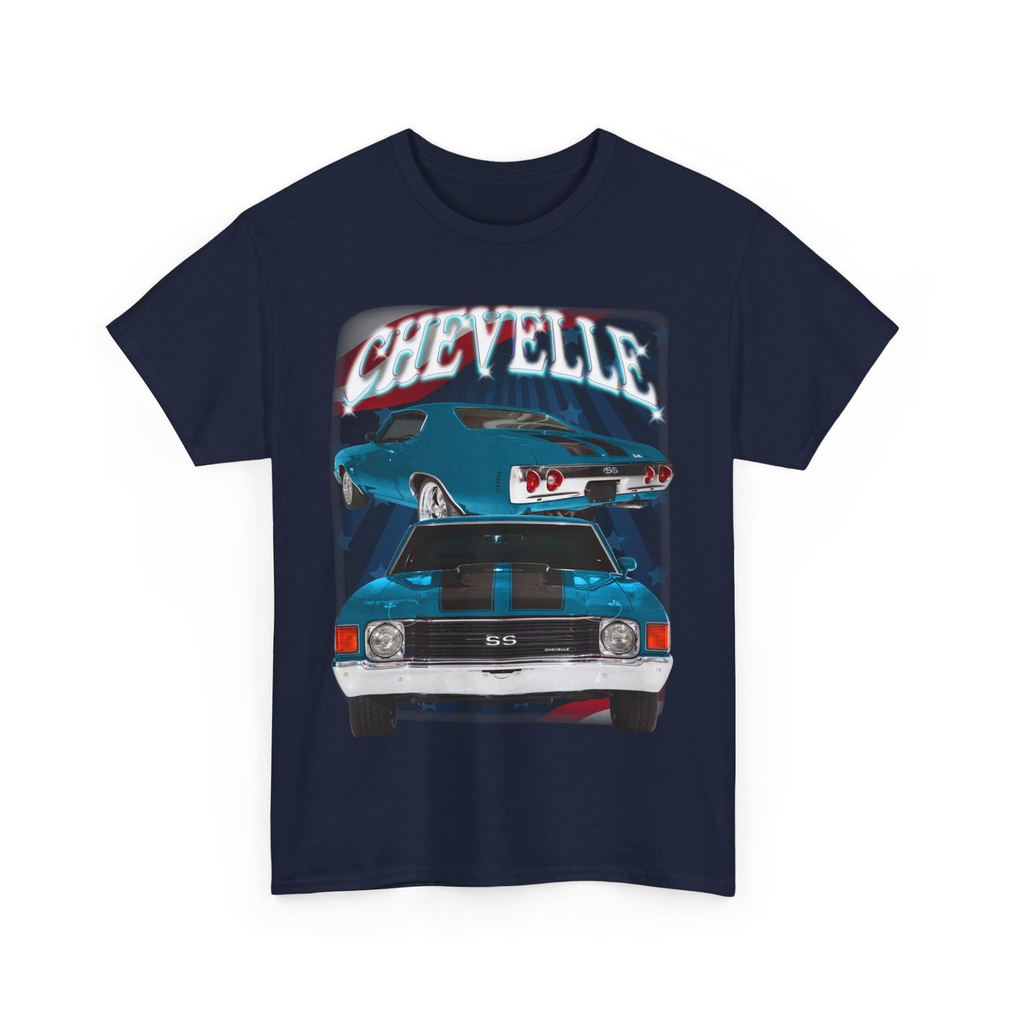 Blue 1972 Chevelle Unisex Heavy Cotton Tee T Shirt muscle car Great Gift