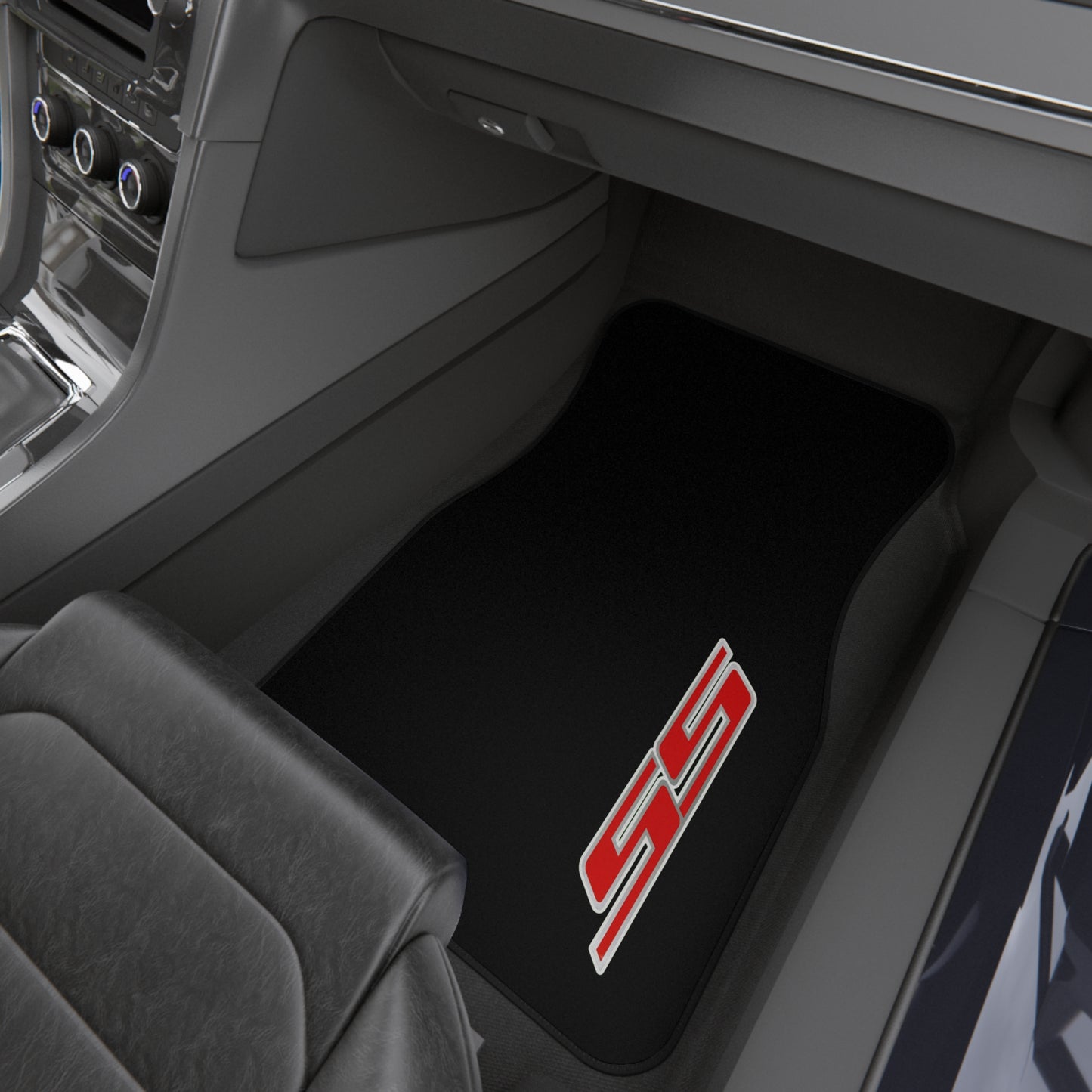 SS Logo, Camaro Silverado Corvette, Set of 4 Car Mats,Gift,Thin V2