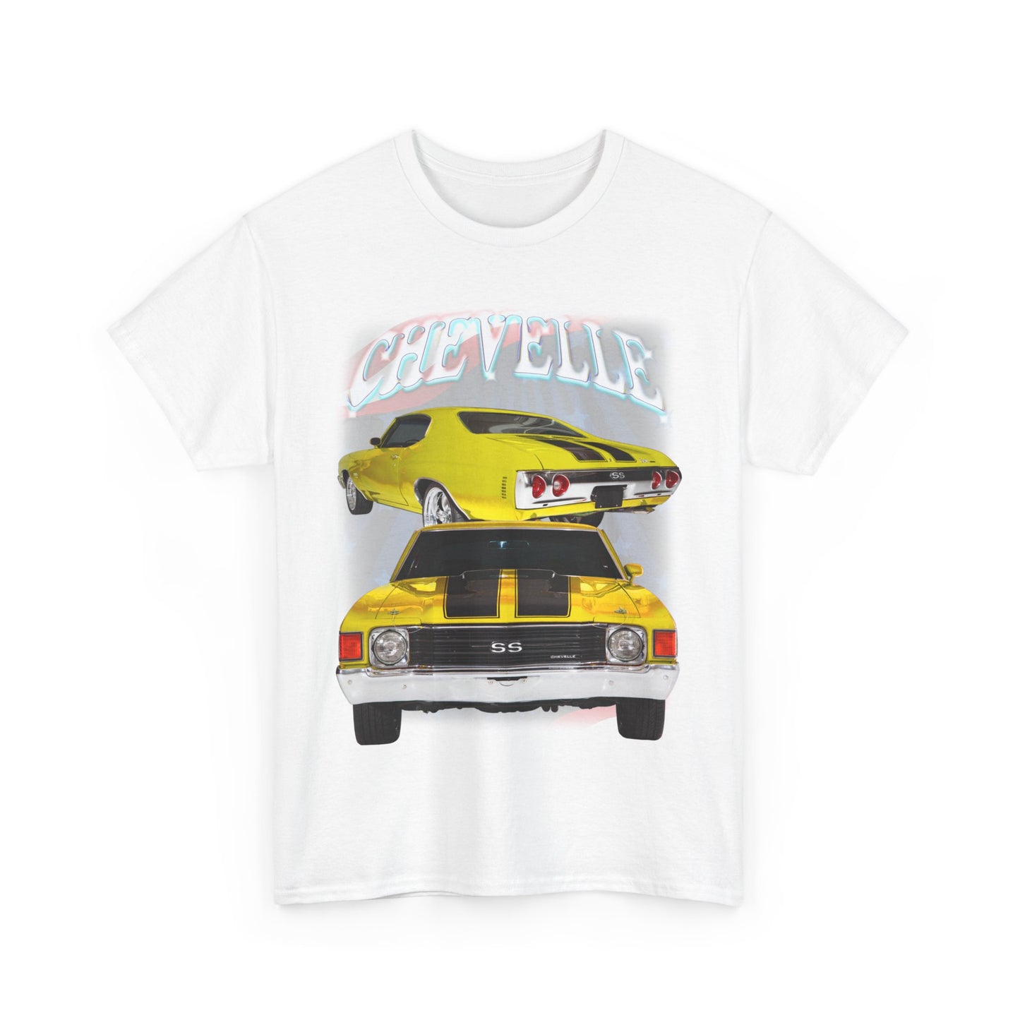 Yellow 1972 Chevelle Unisex Heavy Cotton Tee T Shirt muscle car Great Gift