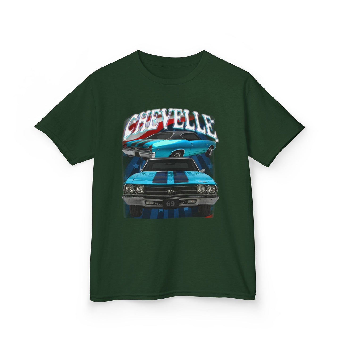 Turquoise Blue Green 1969 Chevelle Kids Heavy Cotton Tee T Shirt Great Gift