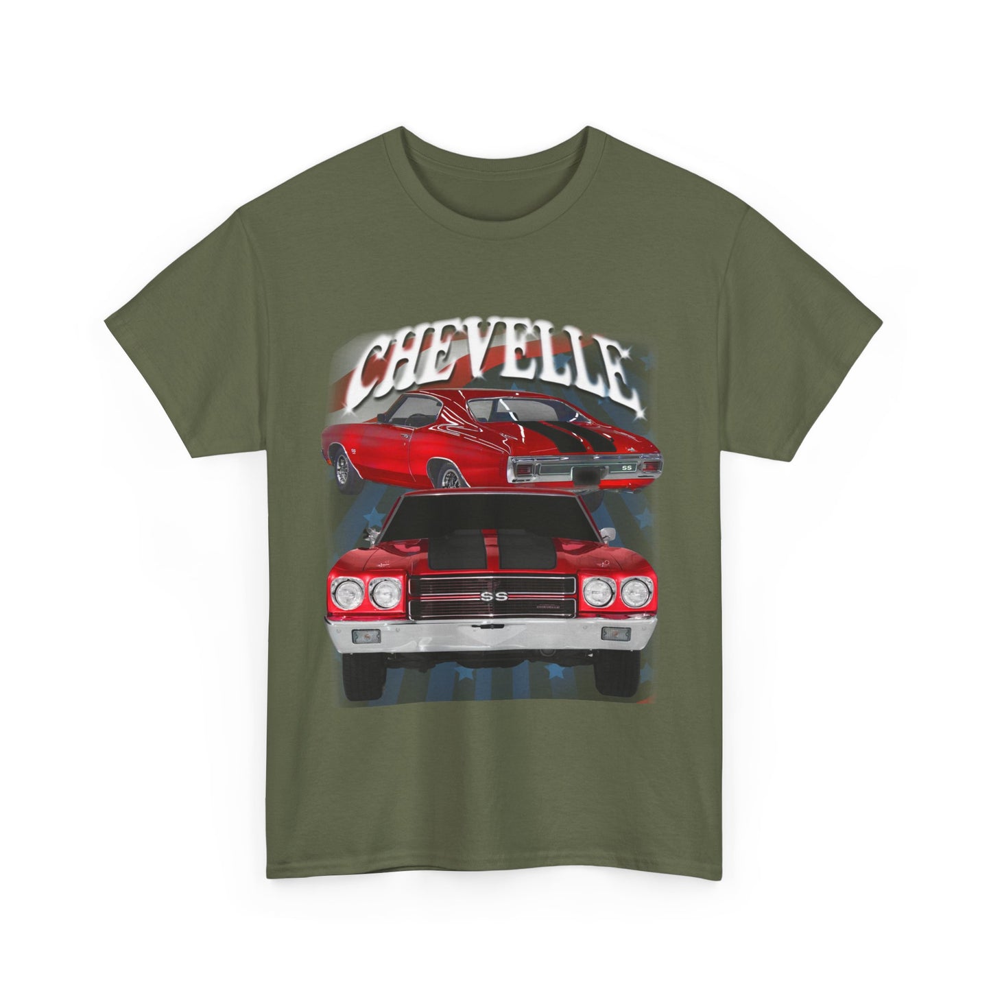 Red Black Stripe 1970 Chevelle Unisex Heavy Cotton Tee T Shirt muscle car Gift