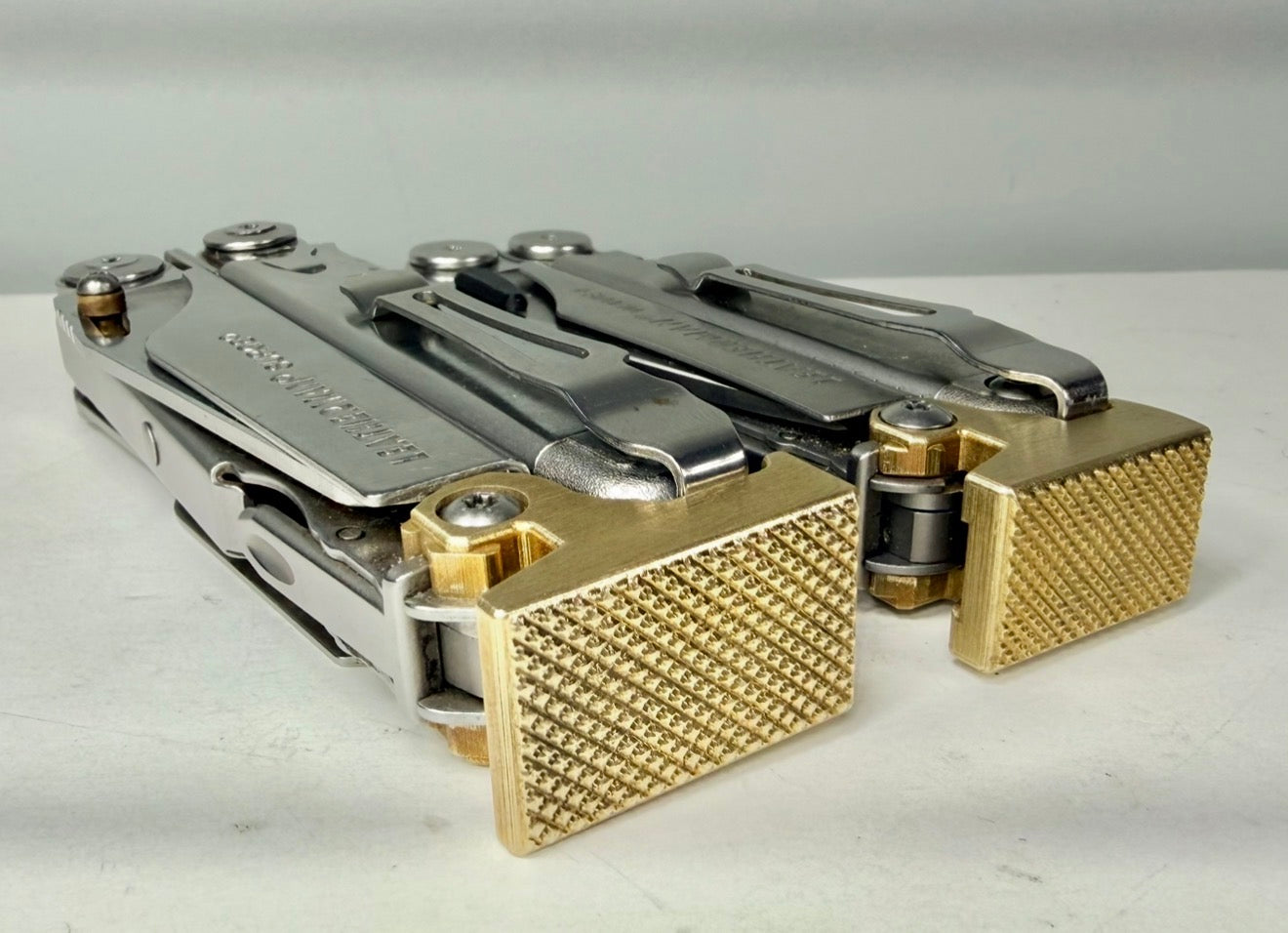 For Leatherman Wave +, BRASS Hammer Head Mod, Modification, CNC Made, Locking, Easy Install, Locks Closed Open, edc Upgrade cad