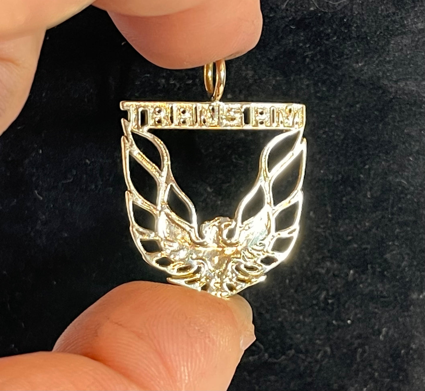 Trans Am Pendant Charm Necklace Firebird Gift 10K Gold,Silver Or Brass