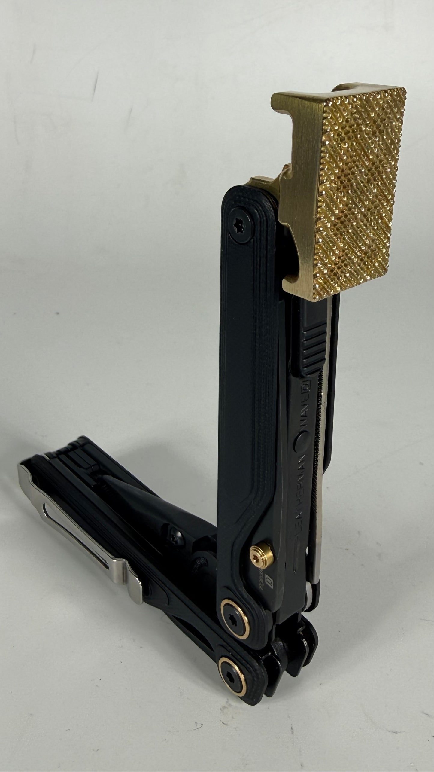 For Leatherman Wave Alpha, BRASS Hammer Head Mod, Modification, Add On, CNC Made, Locking, Easy Install, Locks Closed Open, edc Upgrade cad (Copy) (Copy) (Copy)