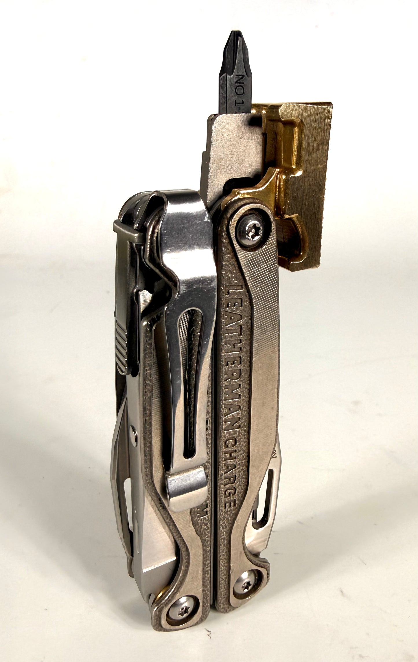 For Leatherman CHARGE & ALPHA,TT & TTI, BRASS Hammer Head Mod, Modification, Add On, CNC Made, Locking, Easy Install, Locks Closed Open, edc Upgrade cad (Copy)