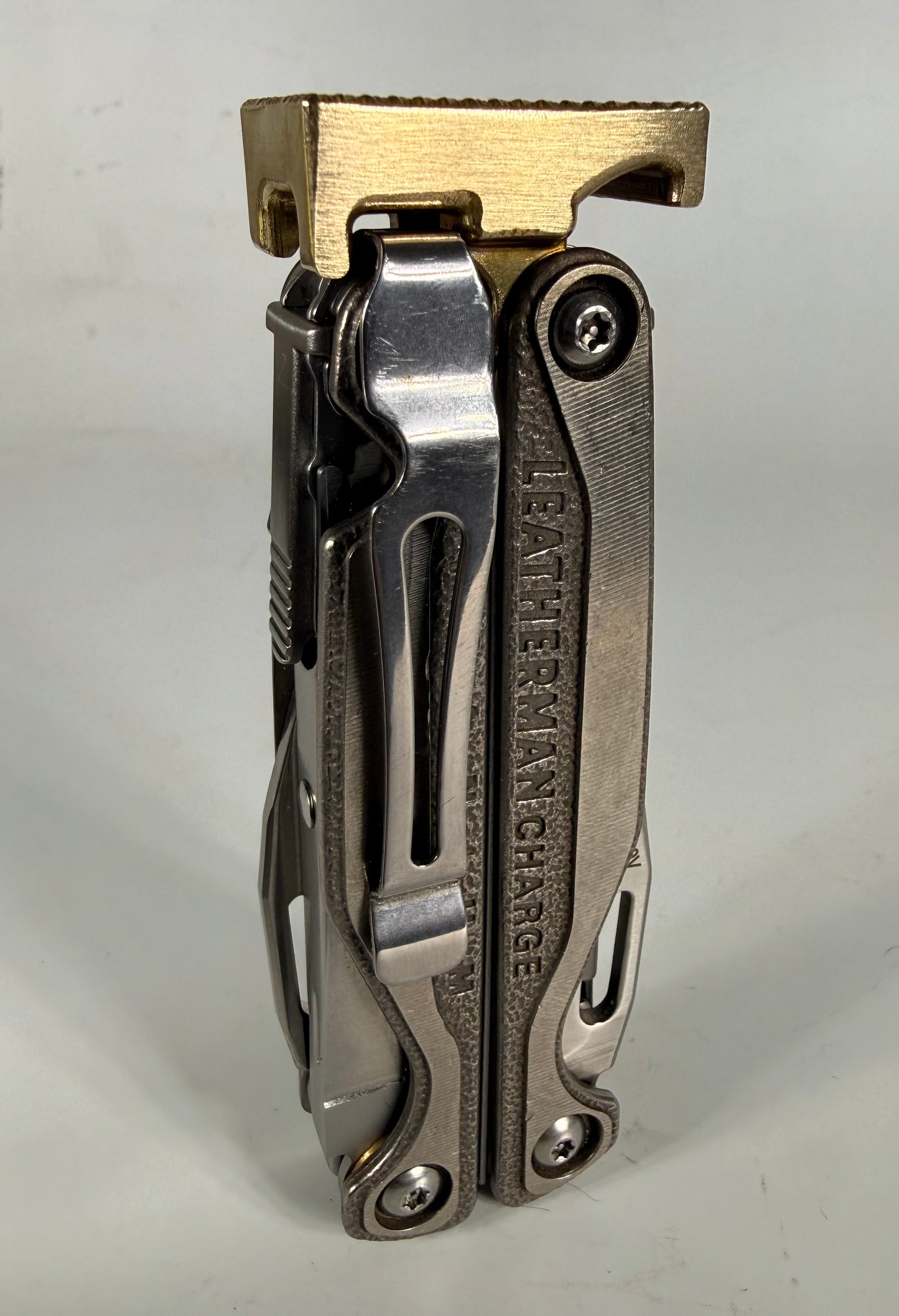 For Leatherman CHARGE & ALPHA,TT & TTI, BRASS Hammer Head Mod, Modification, Add On, CNC Made, Locking, Easy Install, Locks Closed Open, edc Upgrade cad (Copy)