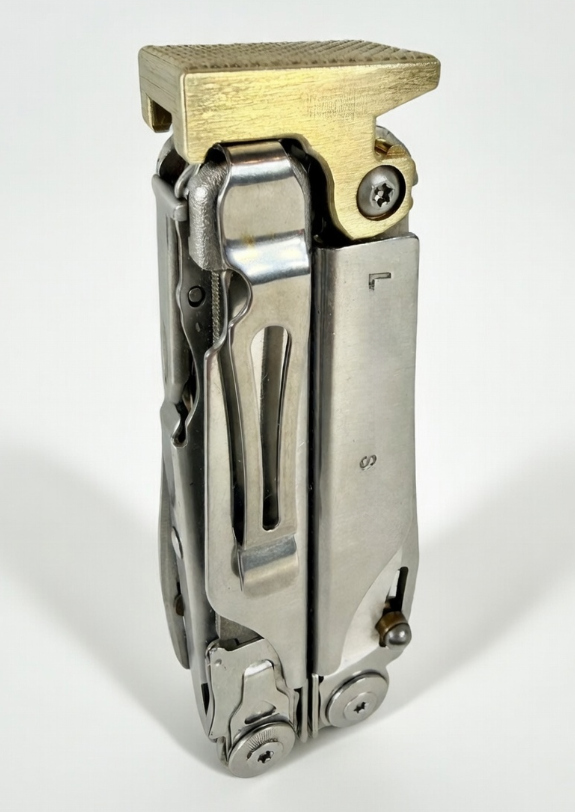 For Leatherman Surge, BRASS Hammer Head Mod, Modification, CNC Made, Locking, Easy Install, Locks Closed Open, edc Upgrade cad