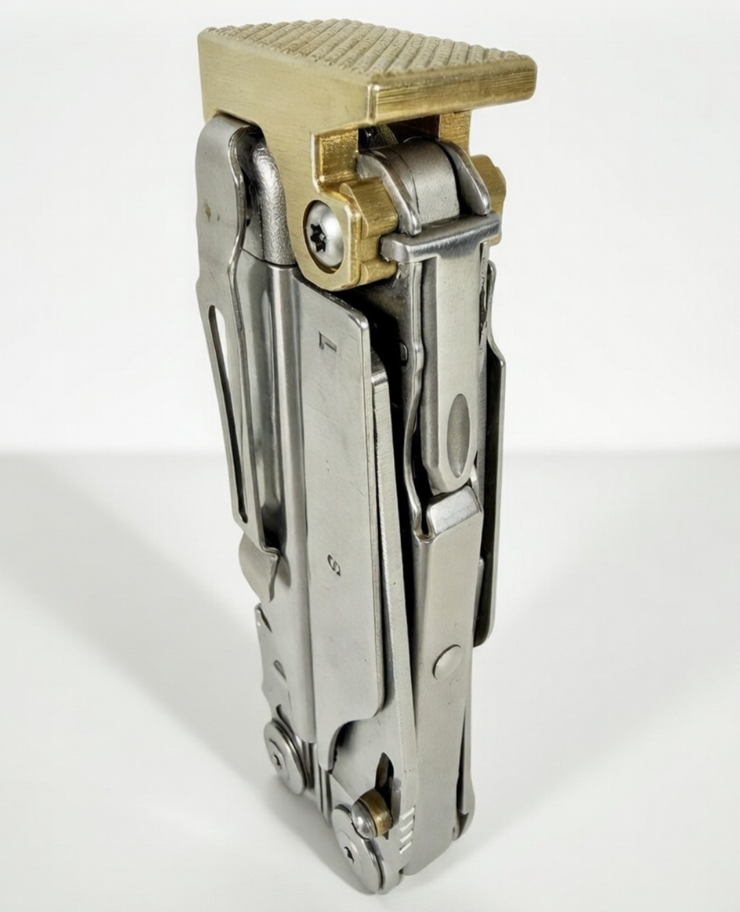 For Leatherman Surge, BRASS Hammer Head Mod, Modification, CNC Made, Locking, Easy Install, Locks Closed Open, edc Upgrade cad