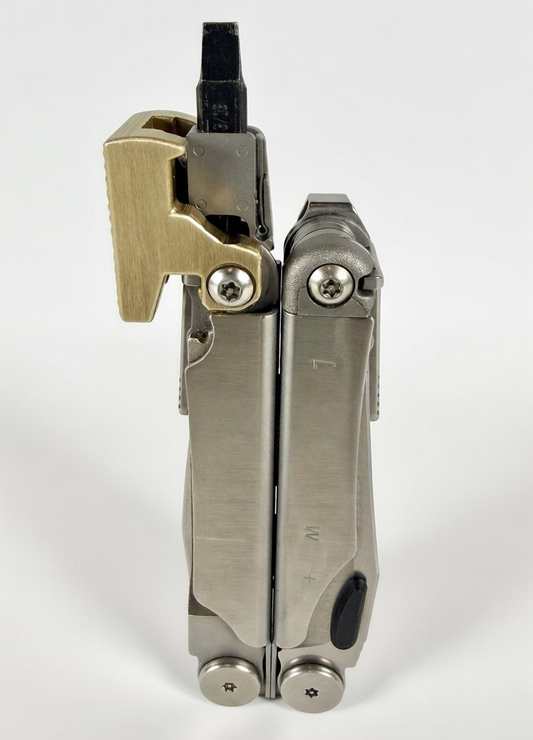For Leatherman Wave +, BRASS Hammer Head Mod, Modification, CNC Made, Locking, Easy Install, Locks Closed Open, edc Upgrade cad