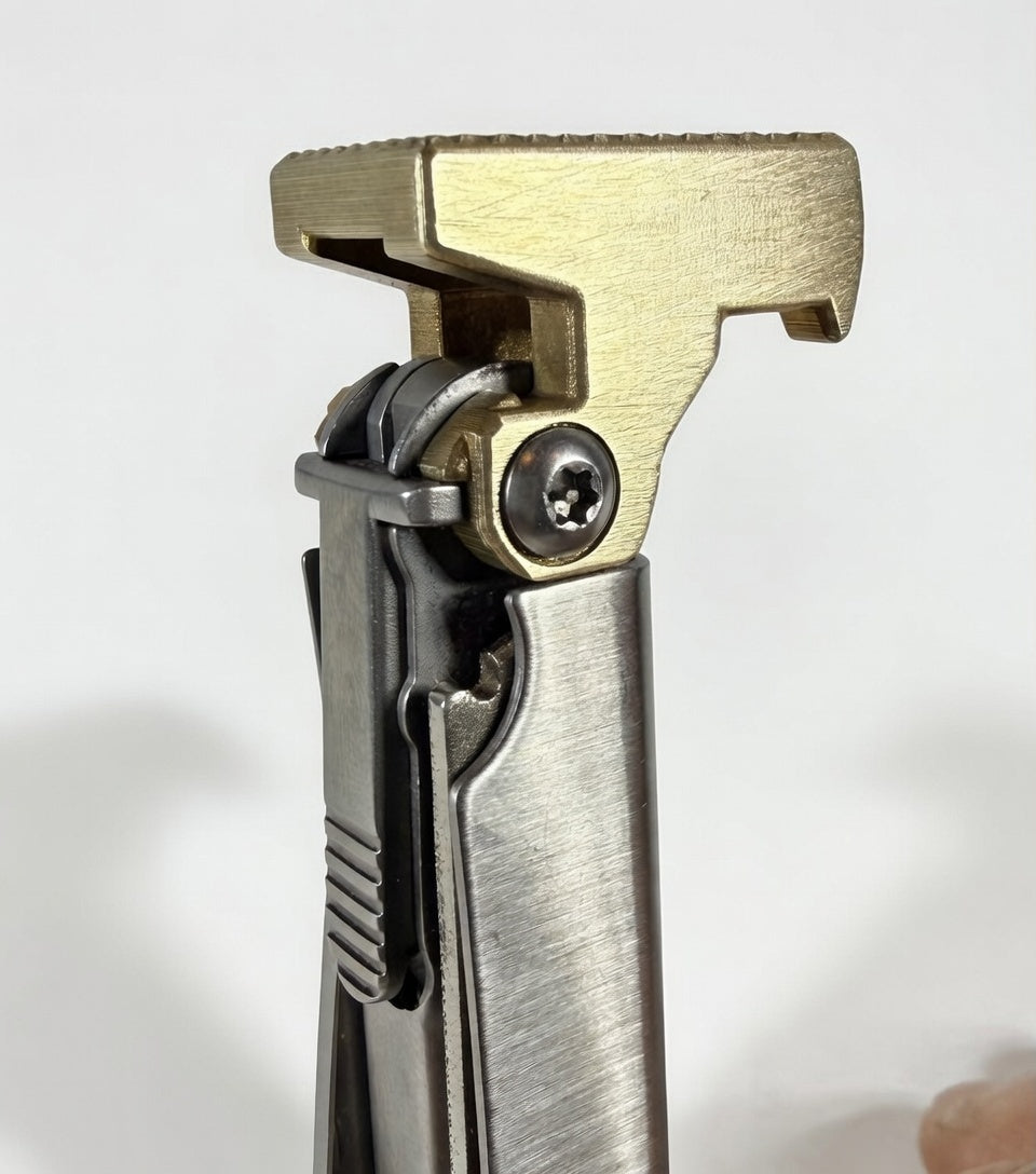 For Leatherman Wave +, BRASS Hammer Head Mod, Modification, CNC Made, Locking, Easy Install, Locks Closed Open, edc Upgrade cad