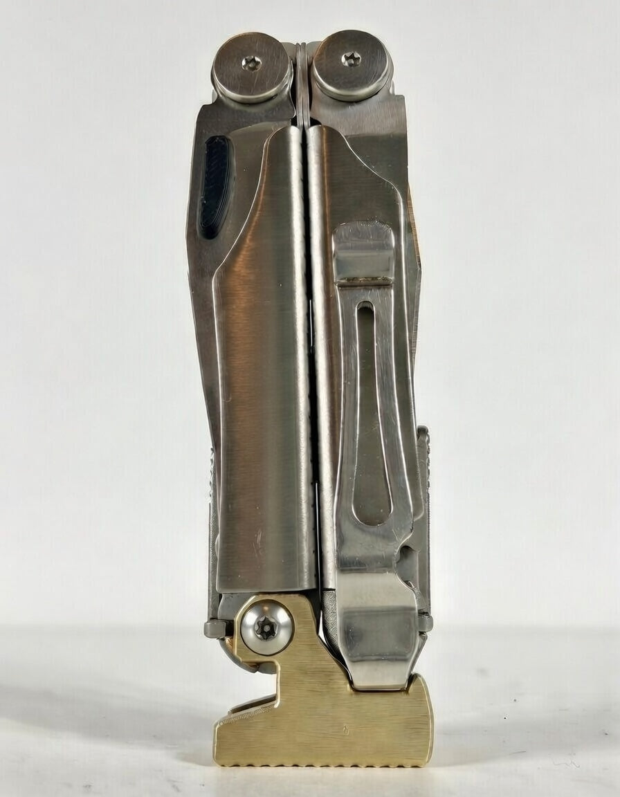 For Leatherman Wave +, BRASS Hammer Head Mod, Modification, CNC Made, Locking, Easy Install, Locks Closed Open, edc Upgrade cad