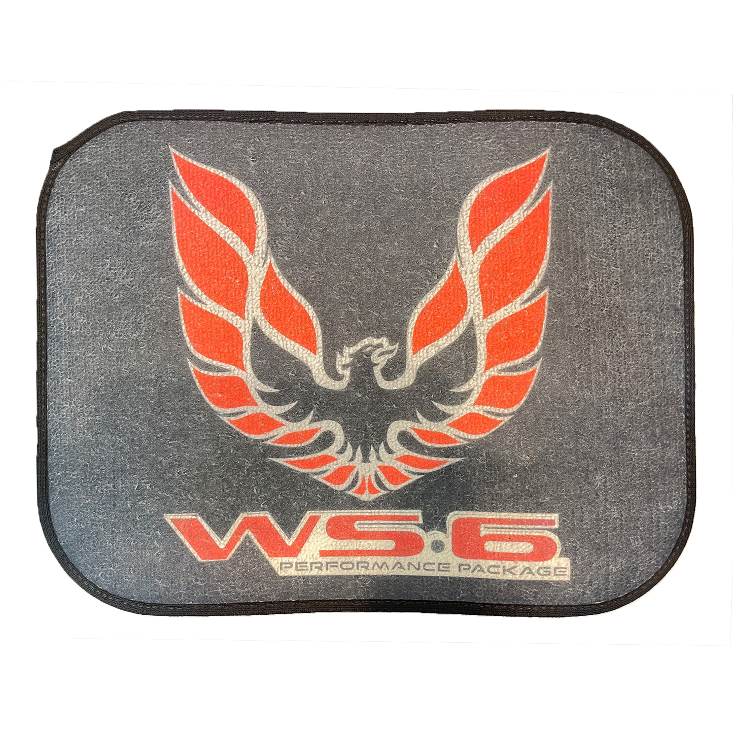 Dark Grey, WS-6 WS6, Red Logo, Firebird Trans Am, Set of 4 Car Mats,Gift