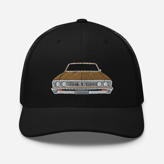 Yellow 1967 Chevelle Embroidery Trucker Cap Excellent Gift Hat