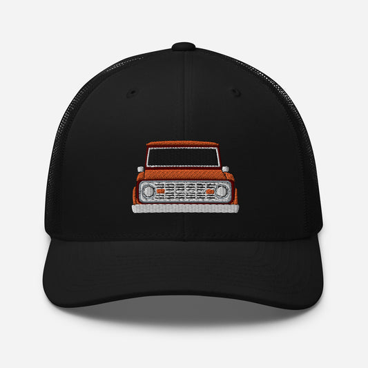 Orange 1966 to 1977 Bronco Embroidery Trucker Cap Excellent Gift Hat