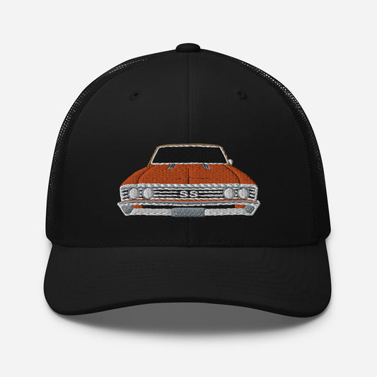 Orange 1967 Chevelle Embroidery Trucker Cap Excellent Gift Hat