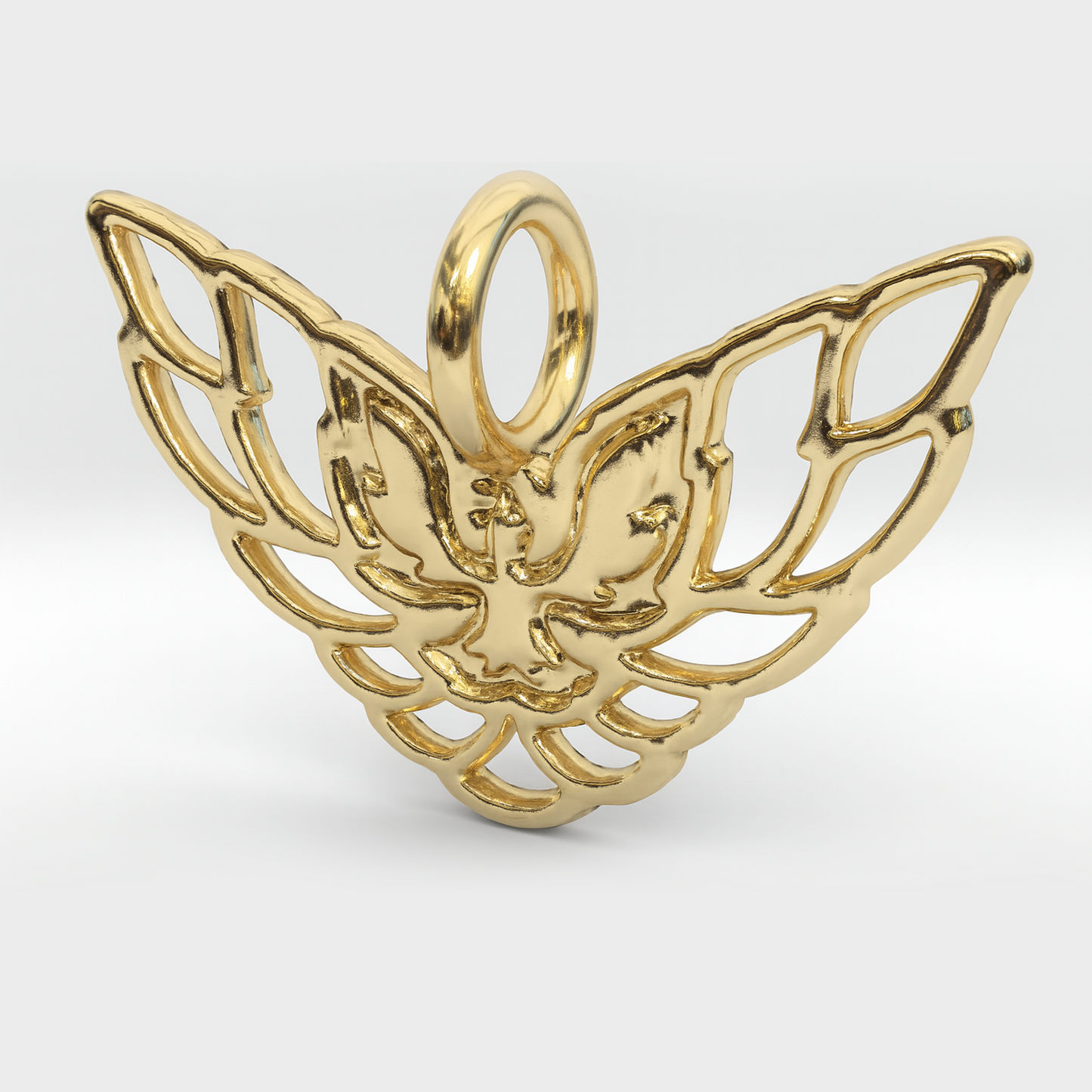Firebird Trans Am Pendant Charm gift,10k Gold, Silver or Brass