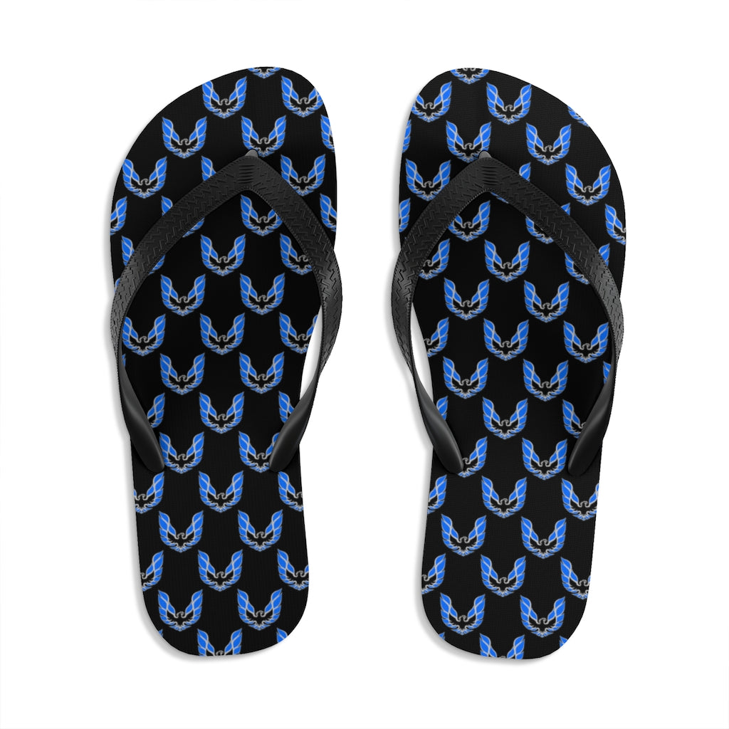 Pontiac Firebird Trans Am Formula Smokey Unisex Flip-Flops blue