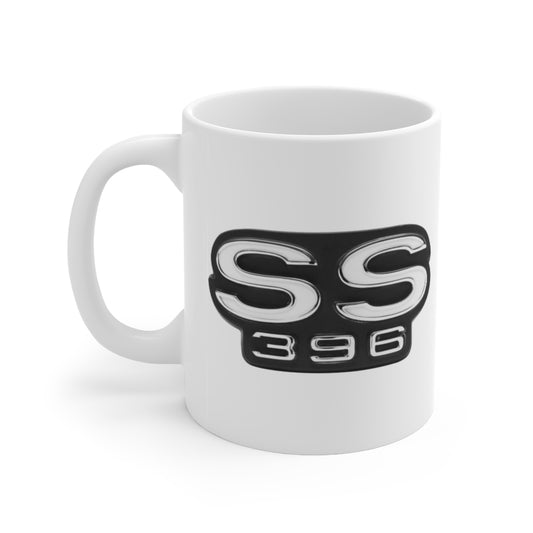 SS 396 Ceramic Mug Classic Muscle Car Guy Gift,lover,Camaro,GTO,firebird,nova,corvette,hot rod,Chevrolet,chevy