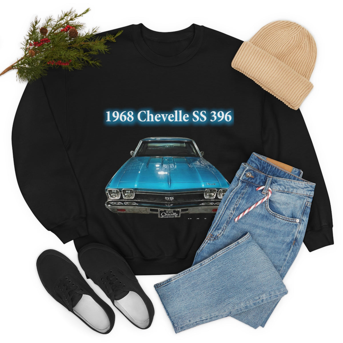 SS396 Tripoli Turquoise 1968 Chevelle Unisex Heavy Blend Crewneck Sweatshirt