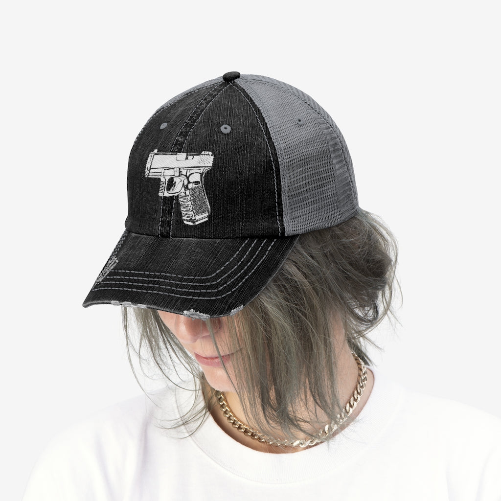 Embroidery Glock Gun Trucker Hat