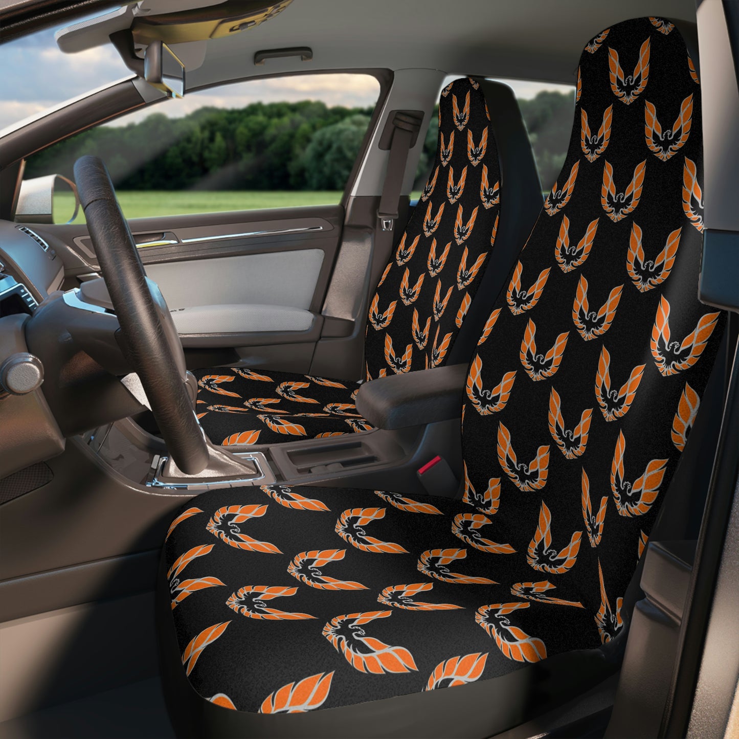 Orange Firebird Trans Am Car Seat Covers GTO LeMans Grand Prix Am Fiero