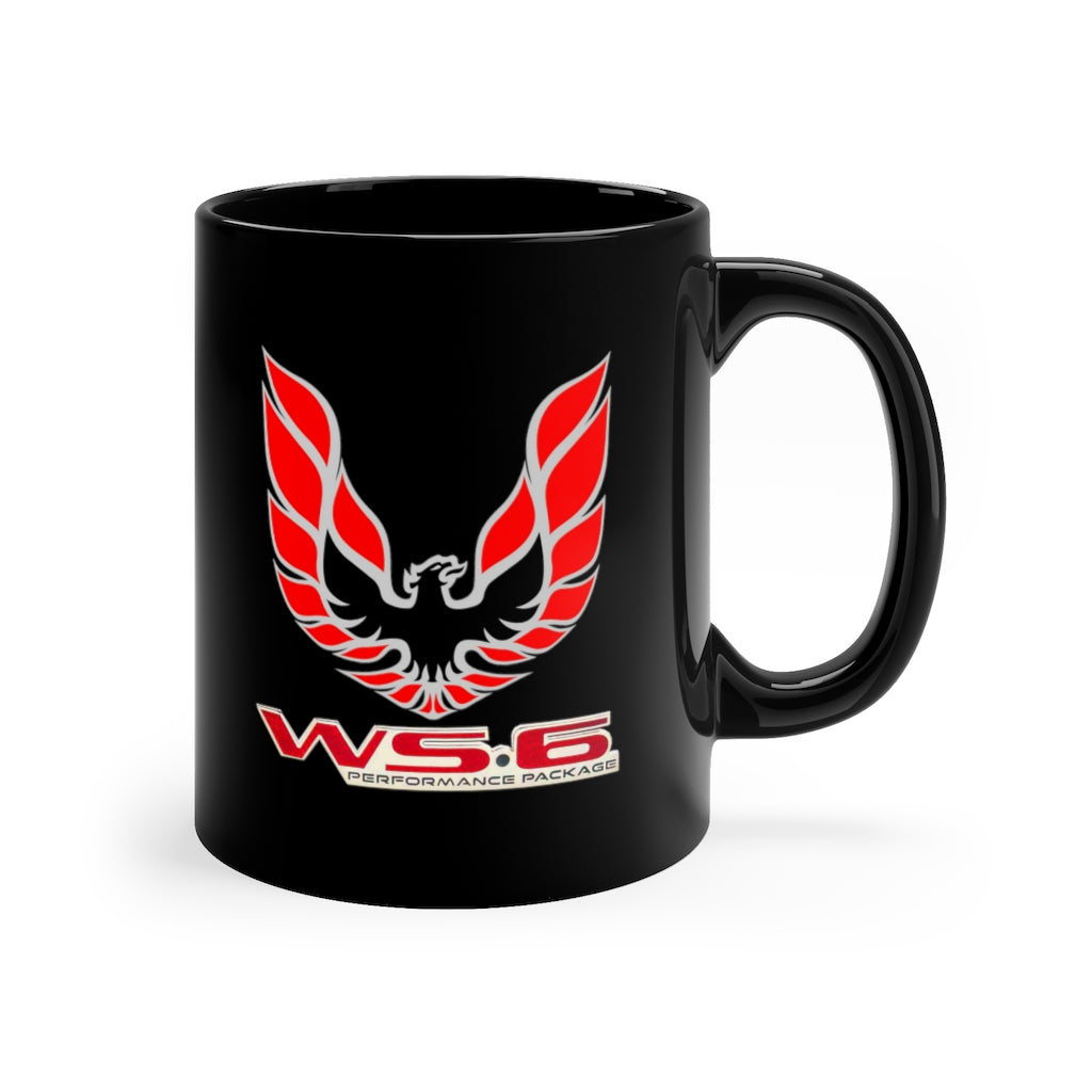 WS 6 Firebird Bird Hat Trans Am Car Guy Gift,classic,hot Rod, Smokey 11oz Black Mug