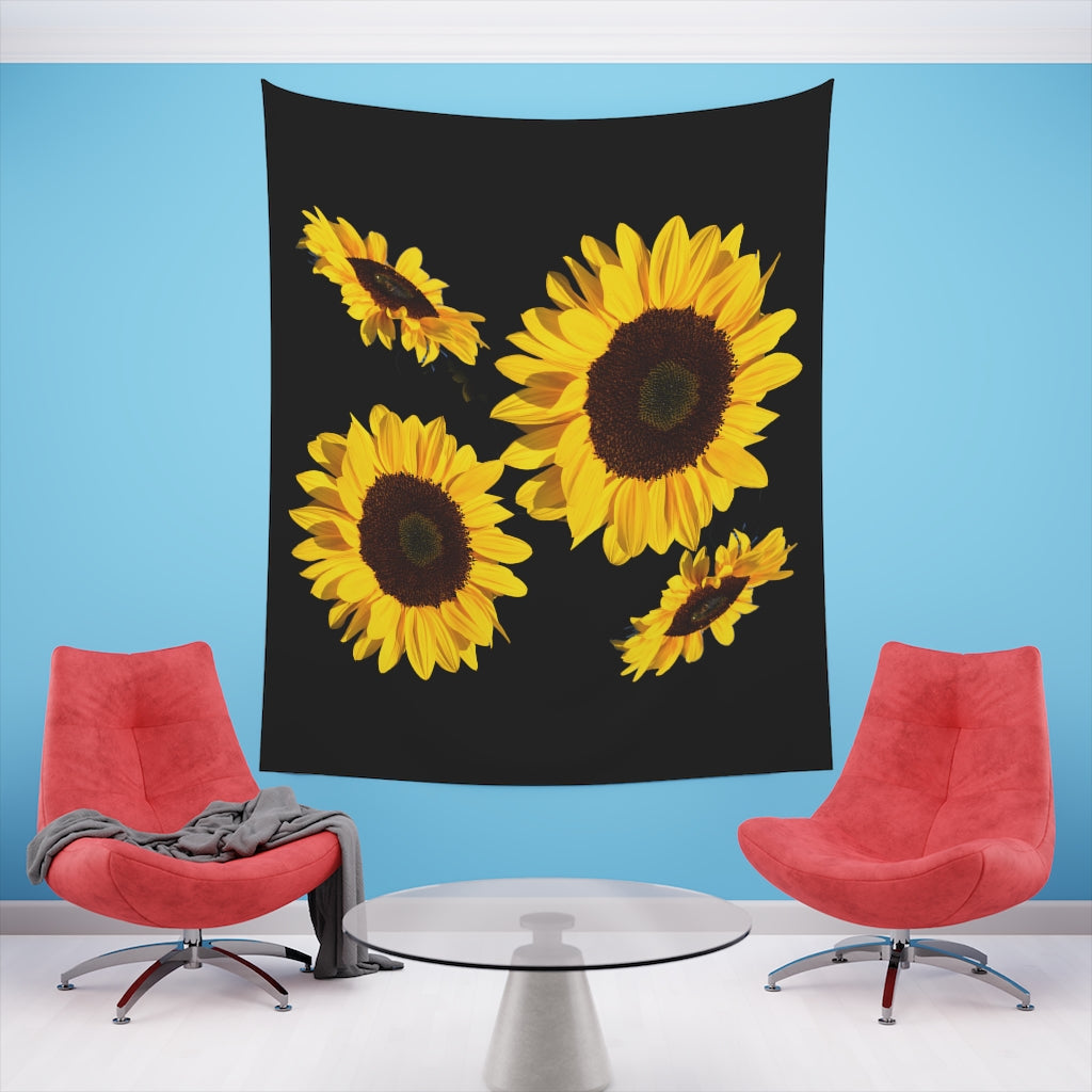 Printed Wall Tapestry Sunflowers